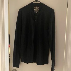 Men’s black American Rag knit button up